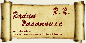 Radun Mašanović vizit kartica